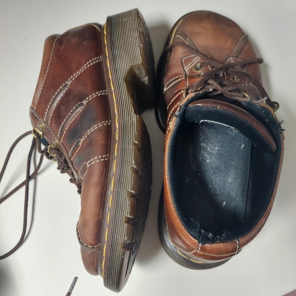 Vintage Dr. Martens Chunky 9764 Oxford Brown Leather Shoes Men's Size 6 Doc - Picture 3 of 14